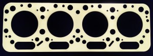 International Harvester V8 DVT573 steel sandwich head gasket. IHC # 345272R2, 354272R3, 349068R95, Felpro 8046S, Victor V3560